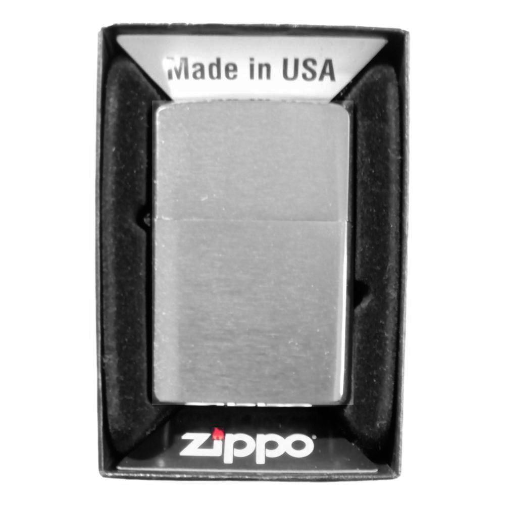 Zippo Lighter Brushed Chrome - Zippo Lighter fra Zippo hos The Prince Webshop