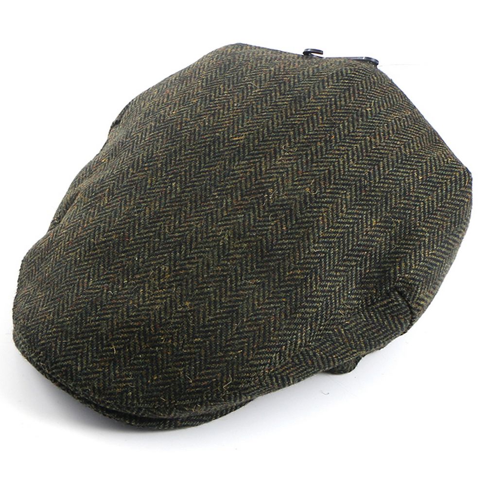 Celtic Ore Green Herringbone Tweed Cap - Flat Cap fra Celtic Ore Tweed hos The Prince Webshop