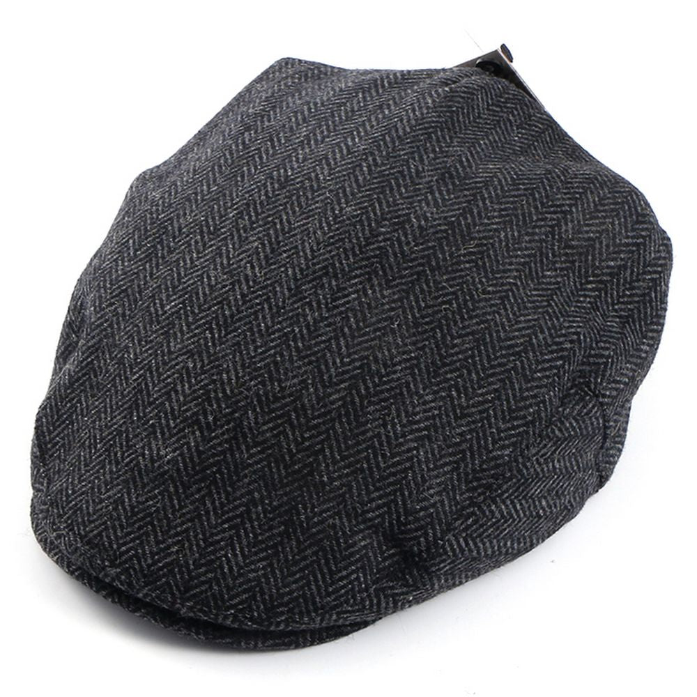 Celtic Ore Grey Herringbone Tweed Cap - Flat Cap fra Celtic Ore Tweed hos The Prince Webshop