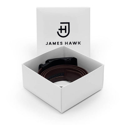 James Hawk Automatic Belt - Brown - Auto Lock Bælte i 2 Størrelser - Bælte fra James Hawk hos The Prince Webshop