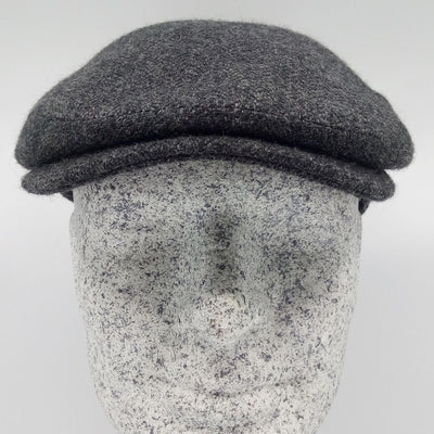 MJM Jordan – 100% Eco Merino Wool - Mørkegrå Sildeben - Flat Cap fra MJM Hats hos The Prince Webshop