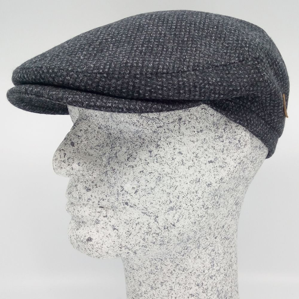 MJM Jordan – 100% Eco Merino Wool - Mørkegrå Sildeben - Flat Cap fra MJM Hats hos The Prince Webshop