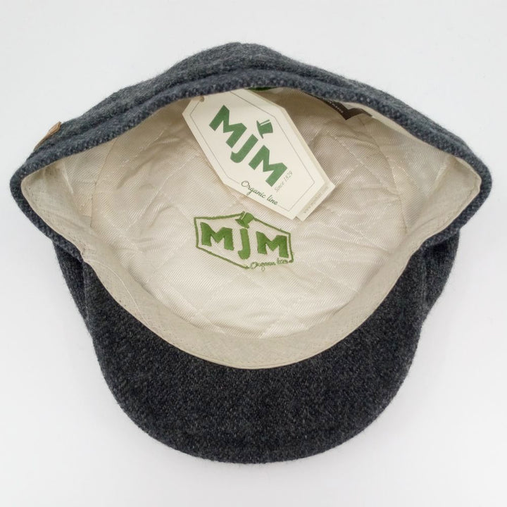 MJM Jordan – 100% Eco Merino Wool - Mørkegrå Sildeben - Flat Cap fra MJM Hats hos The Prince Webshop