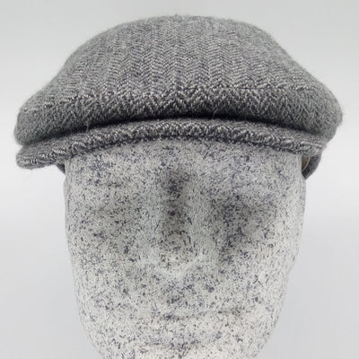 MJM Jordan – 100% Eco Merino Wool - Lysegrå Sildeben - Flat Cap fra MJM Hats hos The Prince Webshop