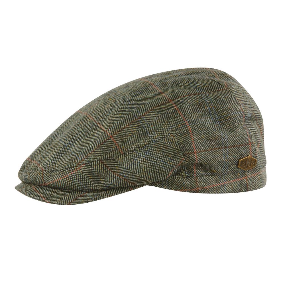 MJM Jordan Flat Cap - 100% Silk Green - Flat Cap fra MJM Hats hos The Prince Webshop