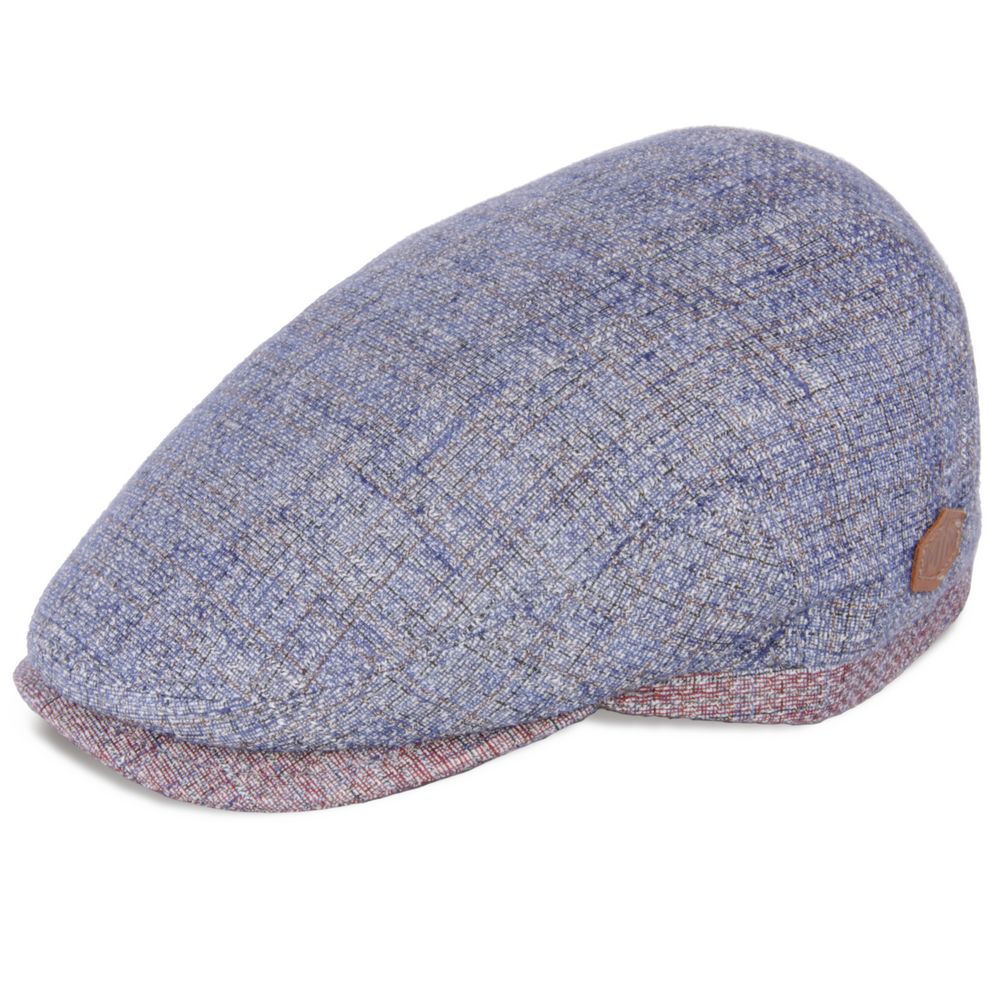 MJM Jordan Flat Cap - Silk Mix 111 Blue - Flat Cap fra MJM Hats hos The Prince Webshop