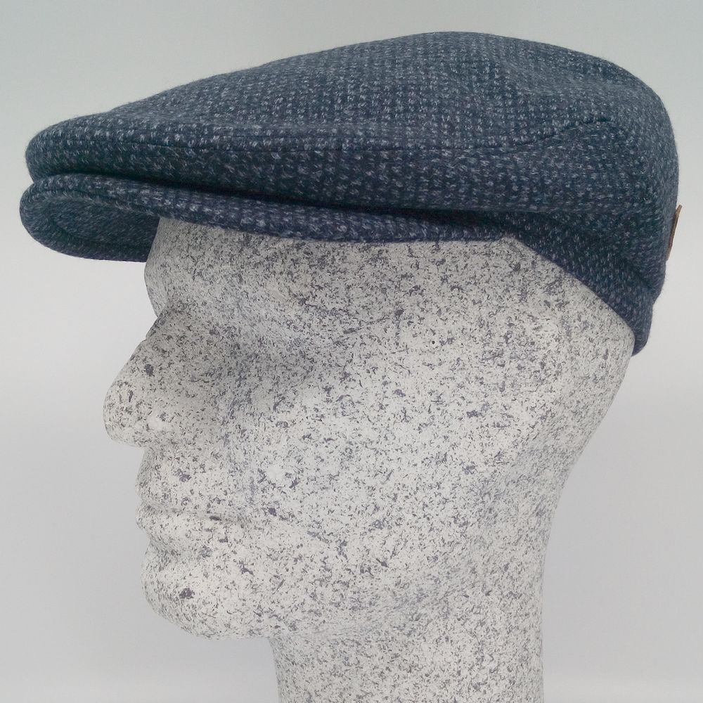 MJM Jordan Virgin Wool Sixpence - Navy Dot - Flat Cap fra MJM Hats hos The Prince Webshop