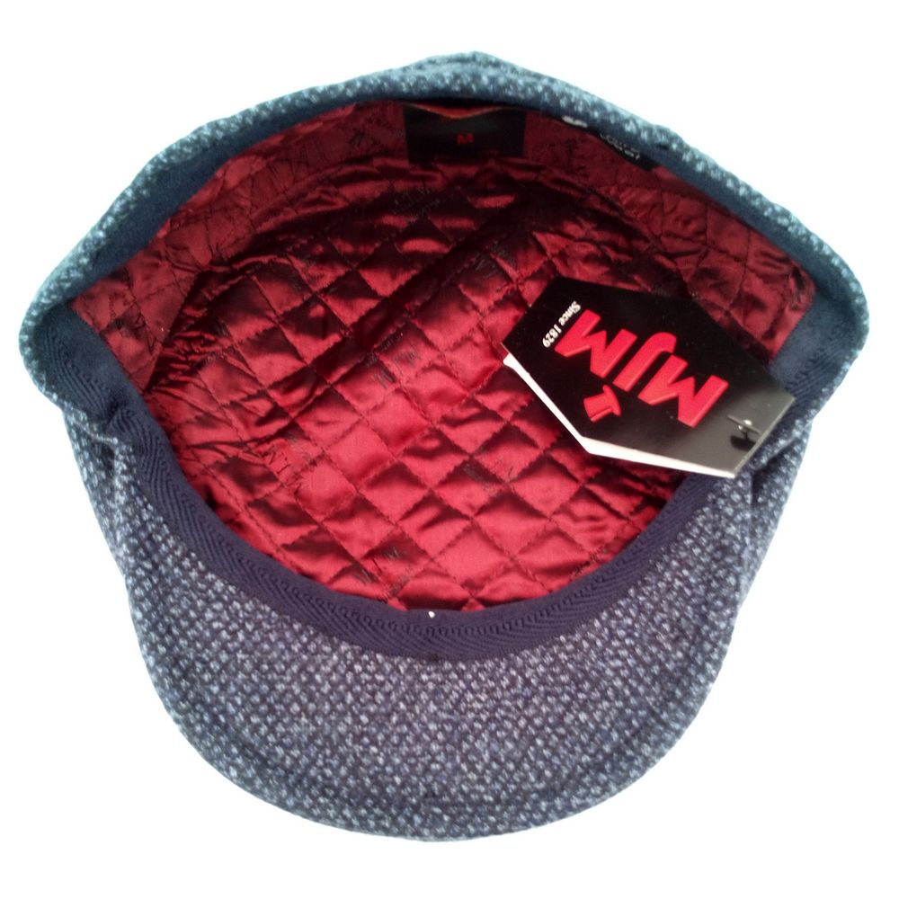 MJM Jordan Virgin Wool Sixpence - Navy Dot - Flat Cap fra MJM Hats hos The Prince Webshop
