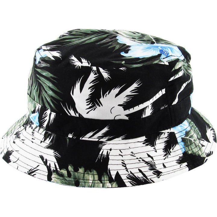 Ethos Floral Bucket Bøllehat - Sort/Blå - Bucket Hat fra Ethos hos The Prince Webshop