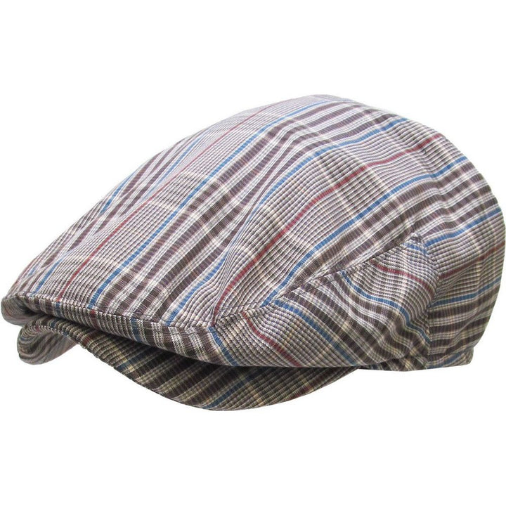 Brun City Boy Stribet Sixpence - Flat Cap fra Kim & Bae Classic Headwear hos The Prince Webshop