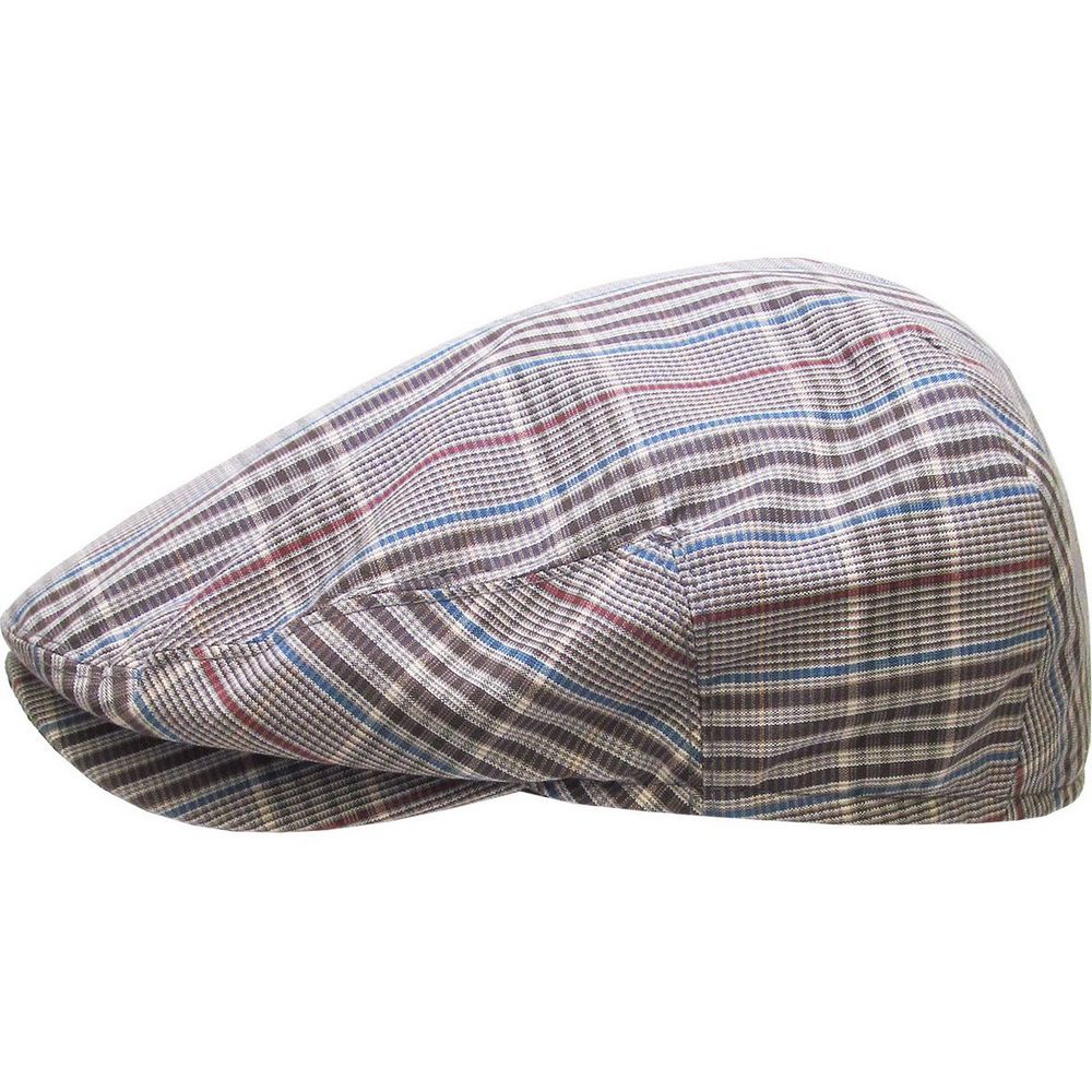 Brun City Boy Stribet Sixpence - Flat Cap fra Kim & Bae Classic Headwear hos The Prince Webshop