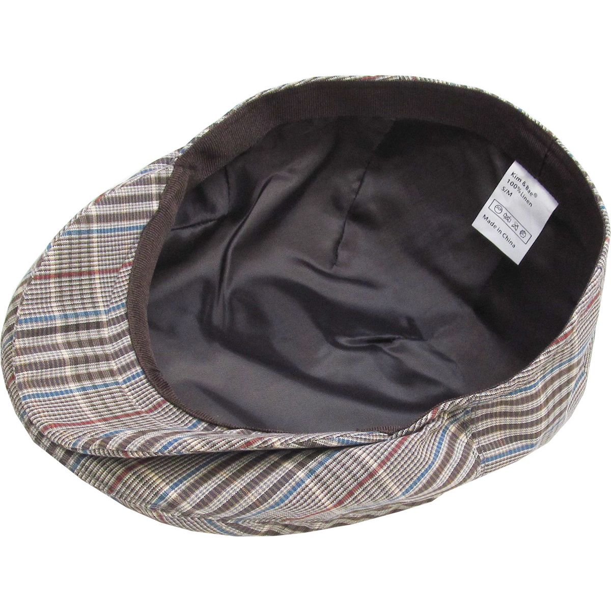 Brun City Boy Stribet Sixpence - Flat Cap fra Kim & Bae Classic Headwear hos The Prince Webshop