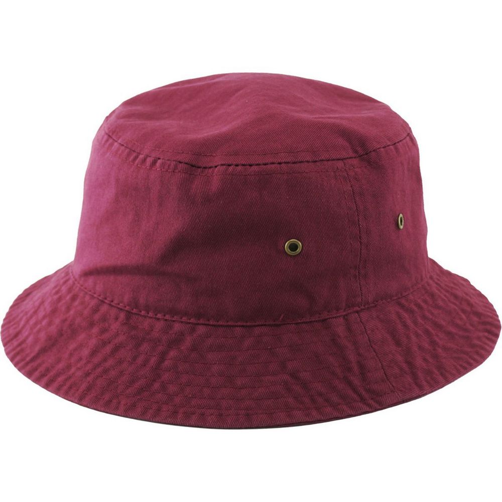 Ethos Cotton Bucket Hat - Vinrød Bomuld Bøllehat - Bucket Hat fra Kim & Bae Classic Headwear hos The Prince Webshop