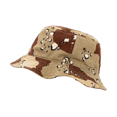 Ethos Cotton Bucket Hat - Desert Camo Bomuld Bøllehat - Bucket Hat fra Kim & Bae Classic Headwear hos The Prince Webshop