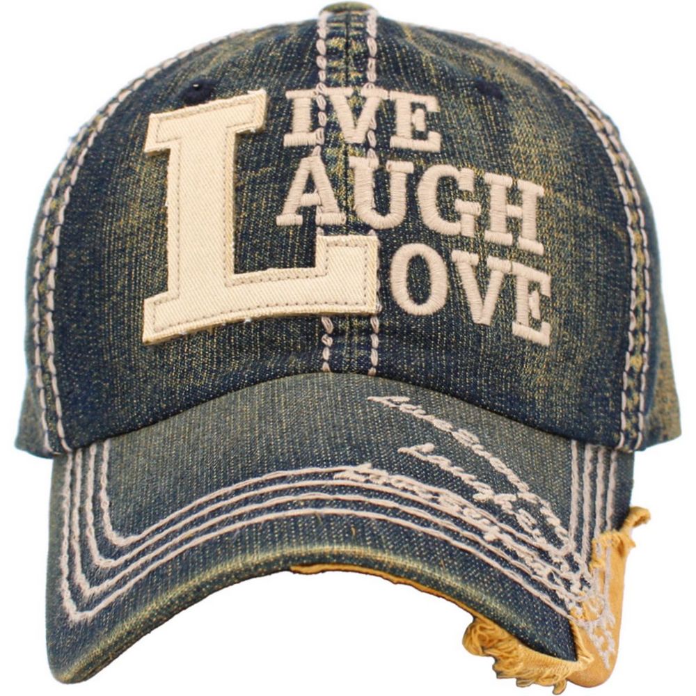 LIVE, LAUGH, LOVE Vintage Ball Cap - vælg mellem 8 farver - Baseball Cap fra Ethos hos The Prince Webshop
