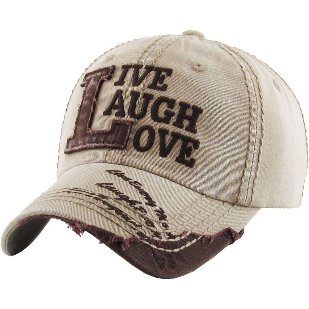 LIVE, LAUGH, LOVE Vintage Ball Cap - vælg mellem 8 farver - Baseball Cap fra Ethos hos The Prince Webshop