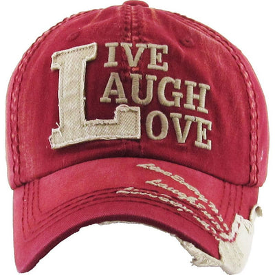 LIVE, LAUGH, LOVE Vintage Ball Cap - vælg mellem 8 farver - Baseball Cap fra Ethos hos The Prince Webshop