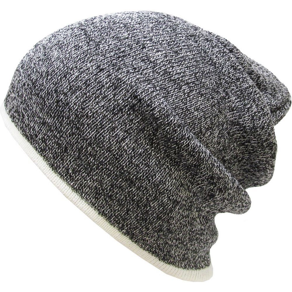 Ethos Heather Slouchy Beanie Hue - Sort Meleret - Hue fra Ethos hos The Prince Webshop