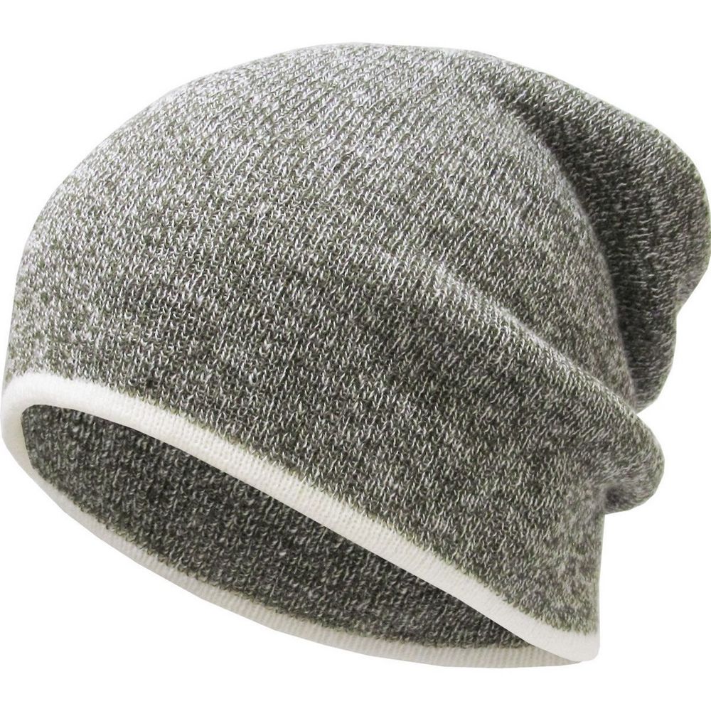 Ethos Heather Slouchy Beanie Hue - Grøn Meleret - Hue fra Ethos hos The Prince Webshop