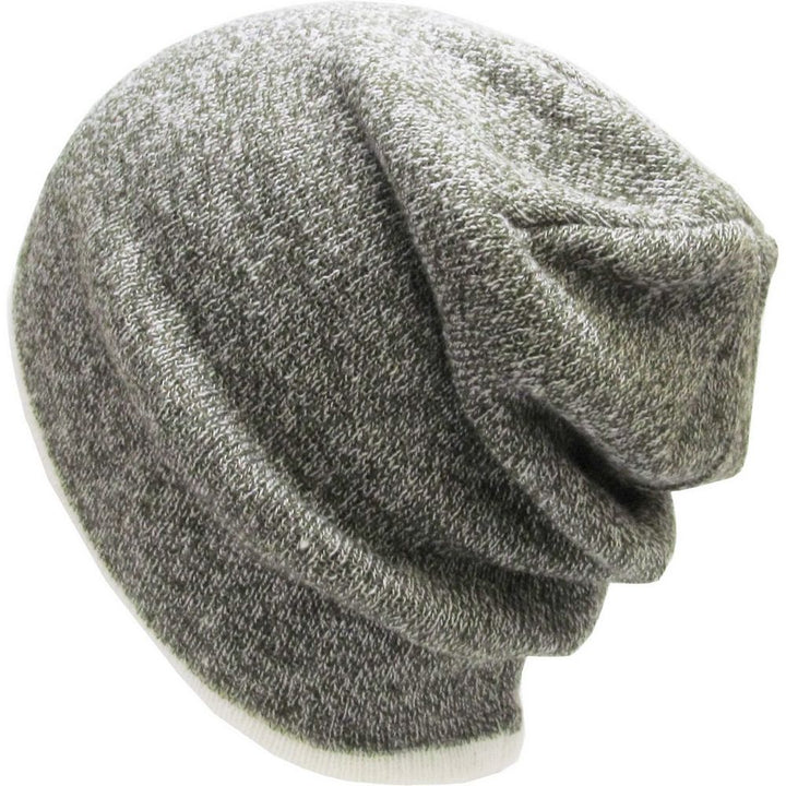 Ethos Heather Slouchy Beanie Hue - Grøn Meleret - Hue fra Ethos hos The Prince Webshop