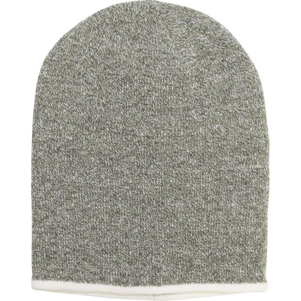 Ethos Heather Slouchy Beanie Hue - Grøn Meleret - Hue fra Ethos hos The Prince Webshop