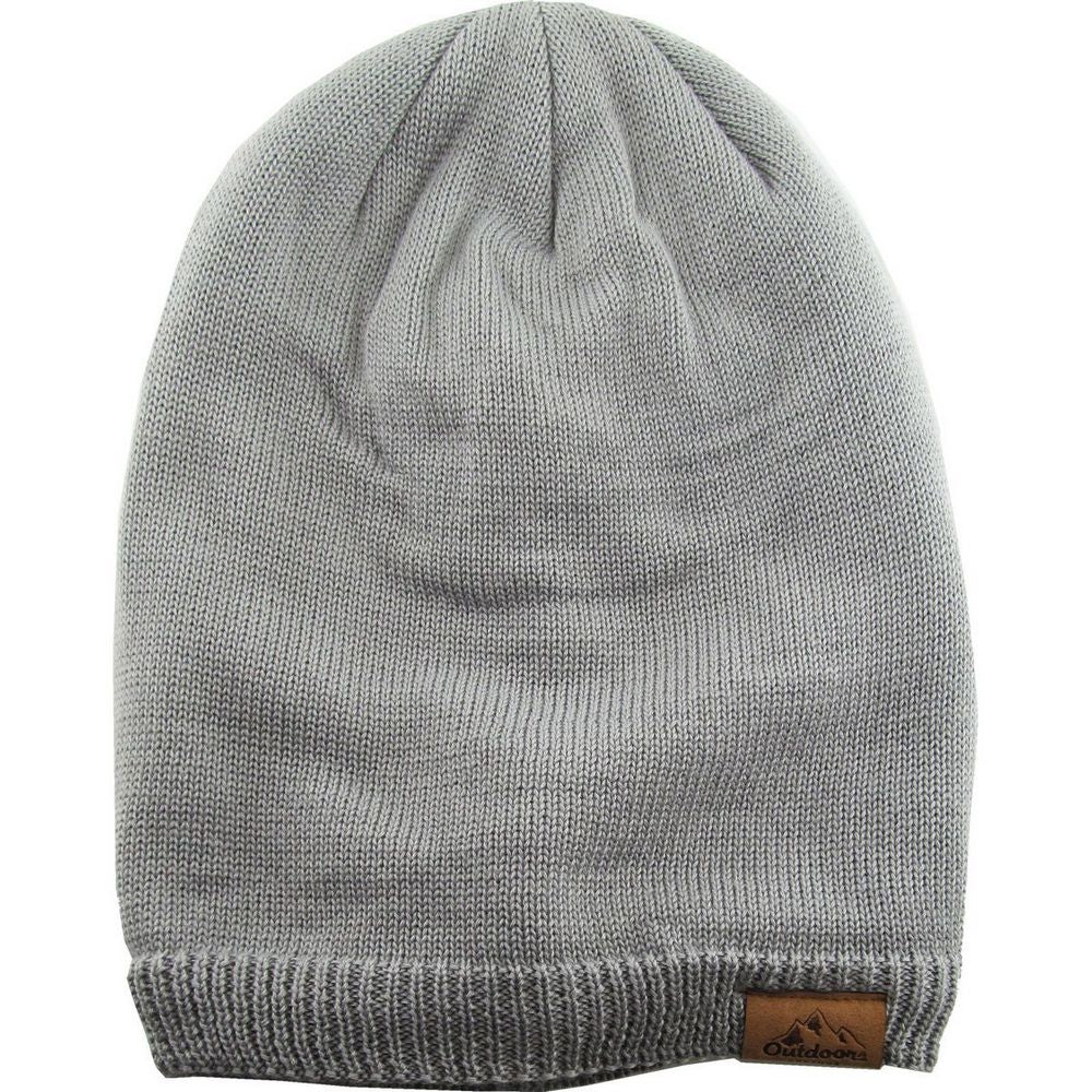 THICK OVERSIZED SLOUCH BEANIE SHERPA FLEECE LINED - Lysegrå Hue - Hue fra Ethos hos The Prince Webshop