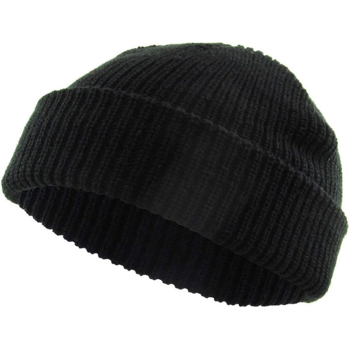 Ethos FISHERMAN BEANIE - SORT acryl hue i klassisk fisker stil - Hue fra Ethos hos The Prince Webshop