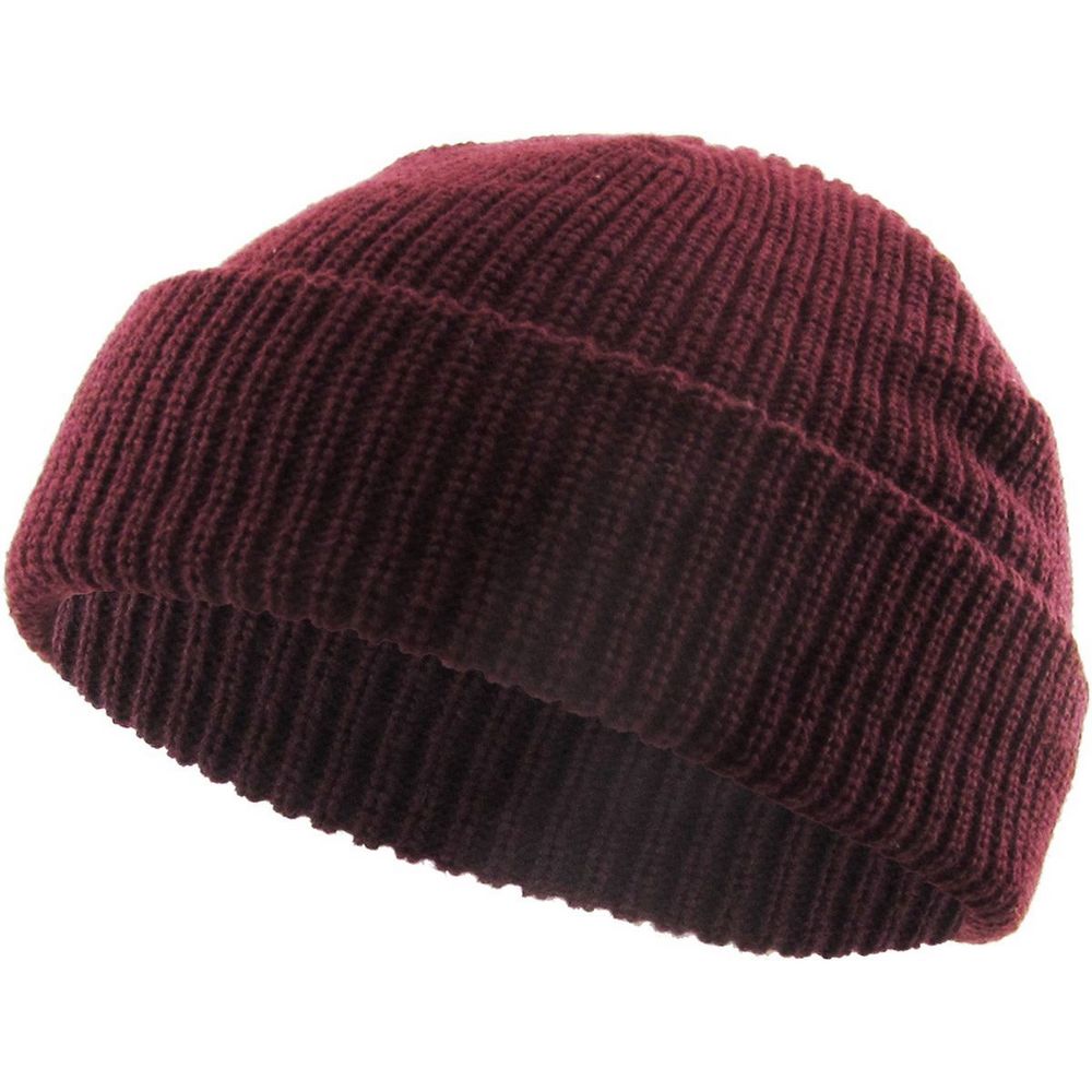 Ethos FISHERMAN BEANIE - VINRØD acryl hue i klassisk fisker stil - Hue fra Ethos hos The Prince Webshop