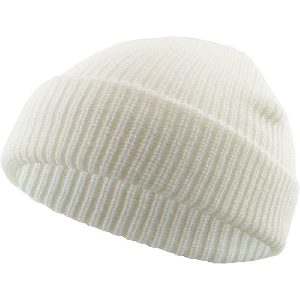 Ethos FISHERMAN BEANIE - HVID acryl hue i klassisk fisker stil - Hue fra Ethos hos The Prince Webshop