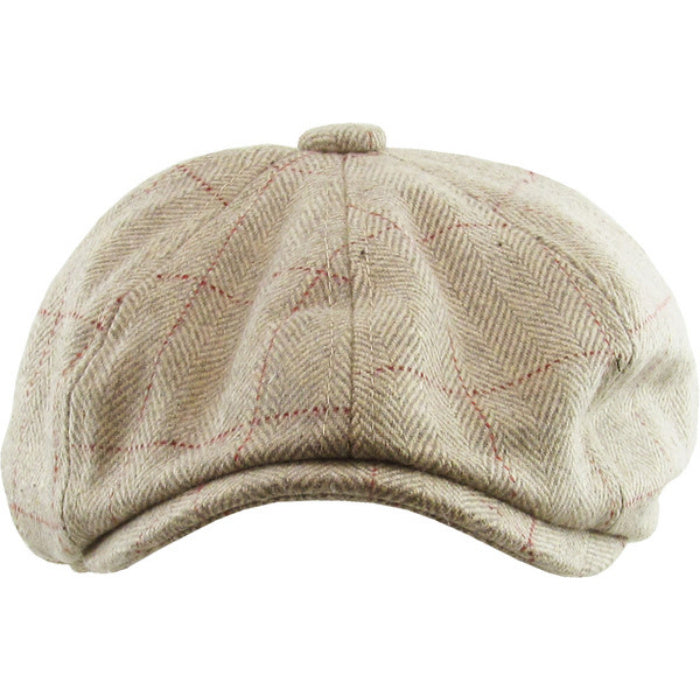 Lysebrun Birmingham Herringbone Sixpence Floppy - Flat Cap fra Ethos hos The Prince Webshop