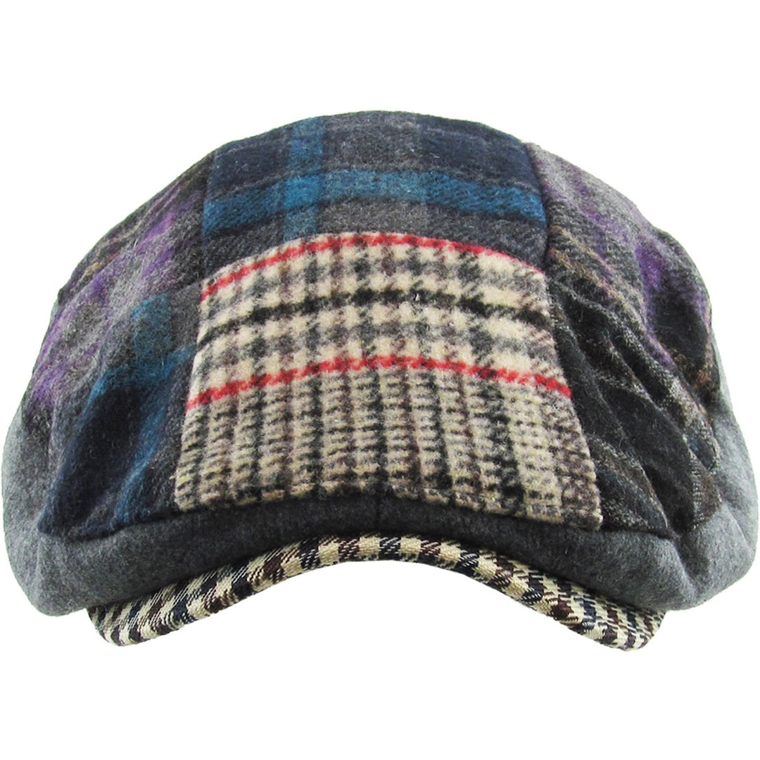 Ethos Patchwork Flat Cap Grey Plaid - Flat Cap fra Ethos hos The Prince Webshop