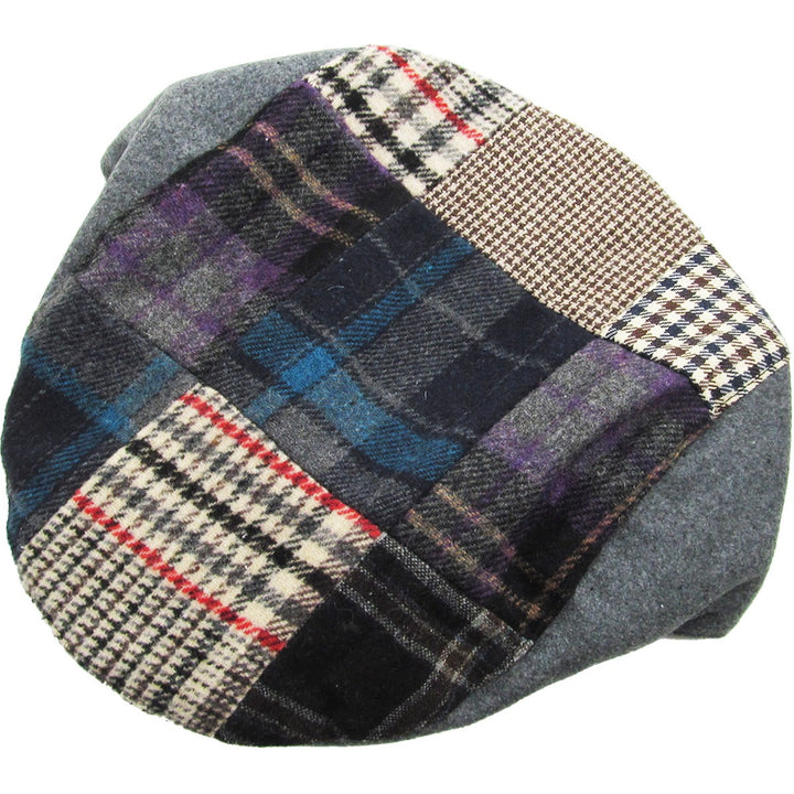 Ethos Patchwork Flat Cap Grey Plaid - Flat Cap fra Ethos hos The Prince Webshop