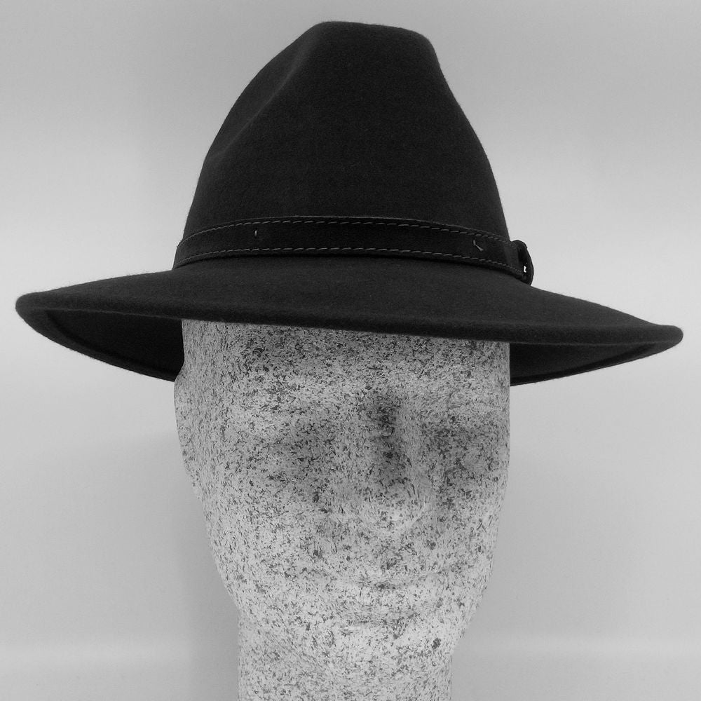 MJM Levi Sort Uld Traveller Hat - Waterproof & Crushable - Traveller Hat fra MJM Hats hos The Prince Webshop
