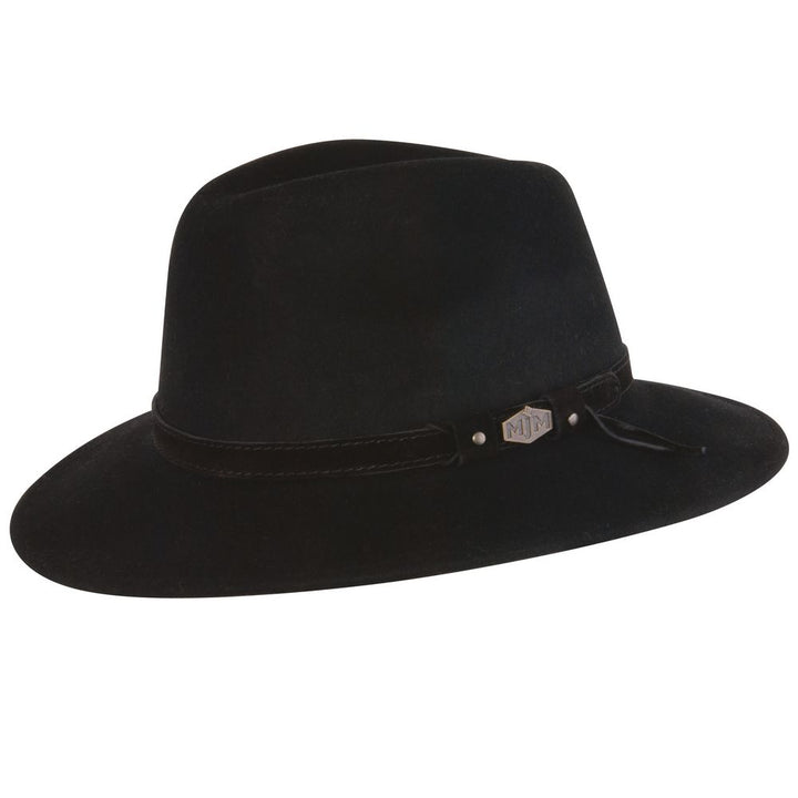 MJM Levi Sort Uld Traveller Hat - Waterproof & Crushable - Traveller Hat fra MJM Hats hos The Prince Webshop