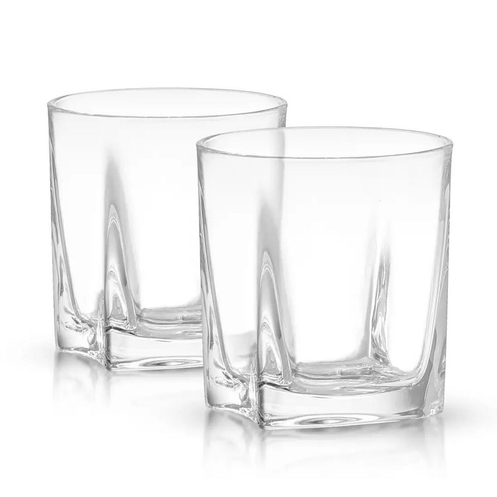 Luna Crystal Whiskey Glasses - Sæt af 2 Whisky Glas - Whiskey Glas fra JoyJolt USA hos The Prince Webshop