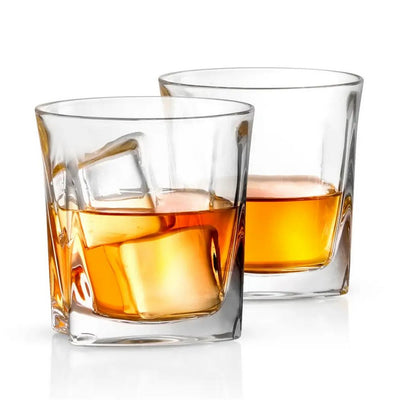 Luna Crystal Whiskey Glasses - Sæt af 2 Whisky Glas - Whiskey Glas fra JoyJolt USA hos The Prince Webshop