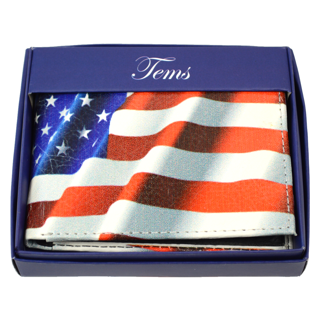 Bi-Fold Tegnebog Stars & Stripes i Læder - Tegnebog fra Umo Lorenzo hos The Prince Webshop