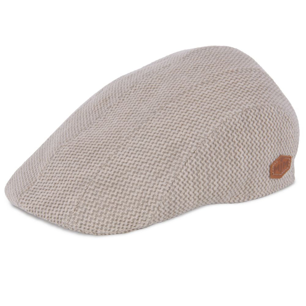 MJM Maddy Beige Cotton Flat Cap - Sommer Sixpence - S (56 cm) - Flat Cap fra MJM Hats hos The Prince Webshop