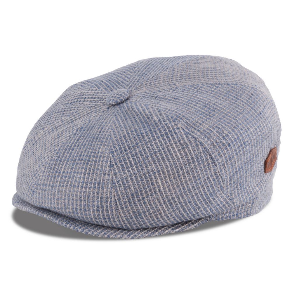 MJM Montreal Newsboy Flat Cap - Økologisk Hamp Lyseblå - Flat Cap fra MJM Hats hos The Prince Webshop