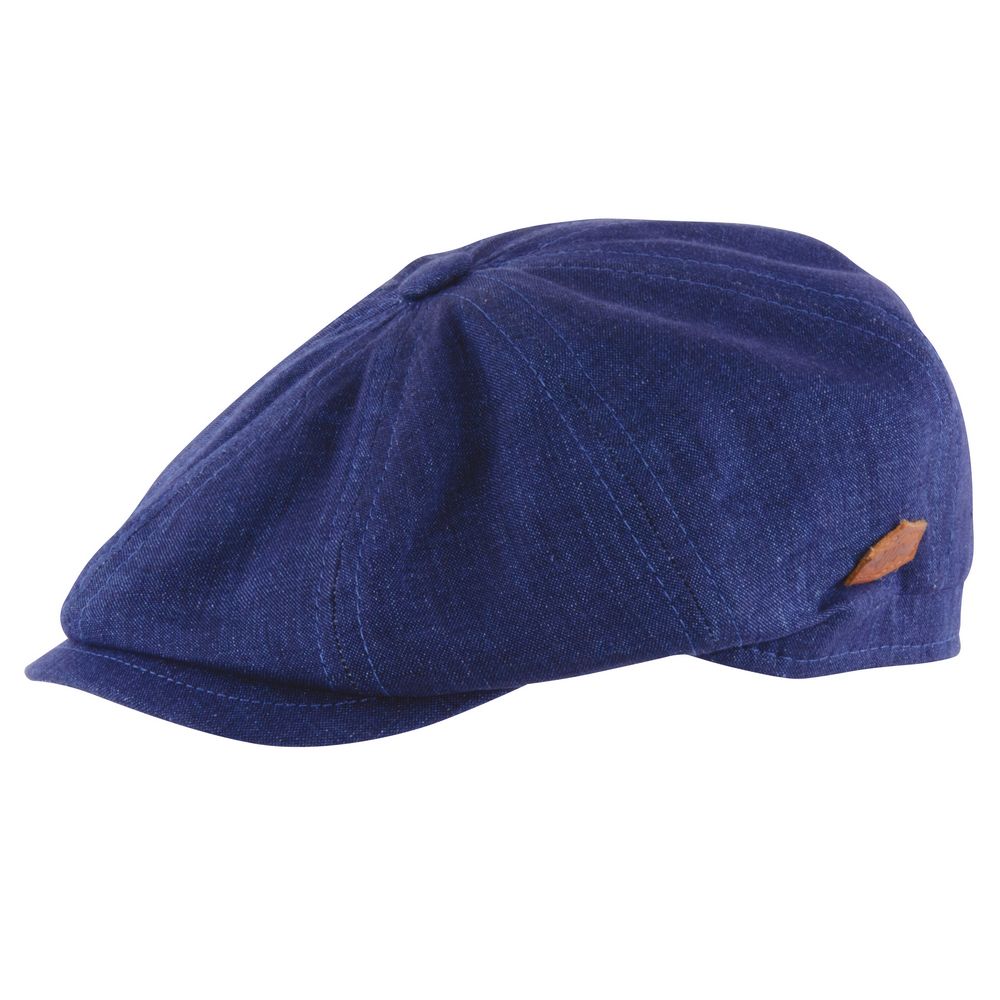 MJM Montreal Newsboy Flat Cap - Økologisk Bomuld Navy - Flat Cap fra MJM Hats hos The Prince Webshop