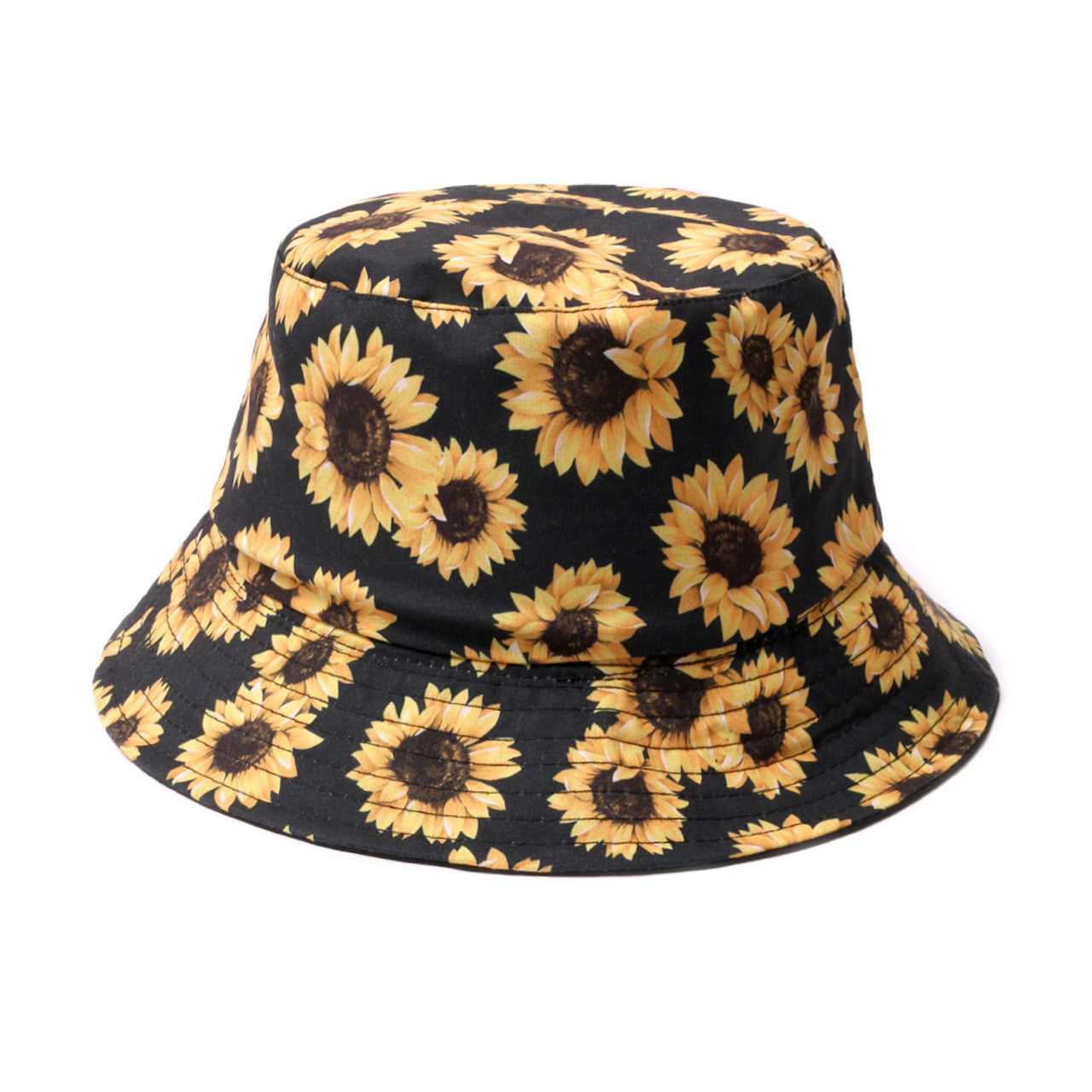 Nollia Sunflower Bucket Hat - Sort Solsikke Bøllehat - Bucket Hat fra Nollia hos The Prince Webshop