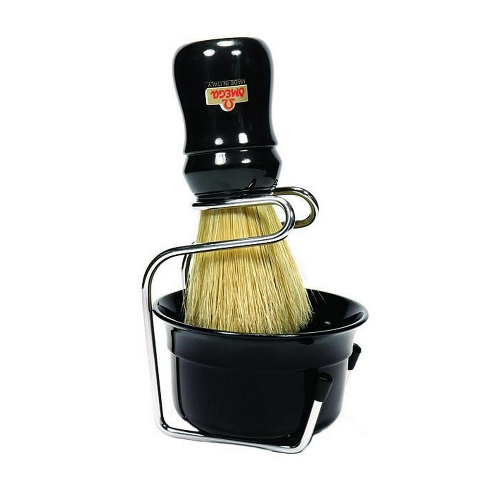 Omega Professional Brush Set includes Stand and Bowl - Shaving Brushes fra Omega Italy hos The Prince Webshop