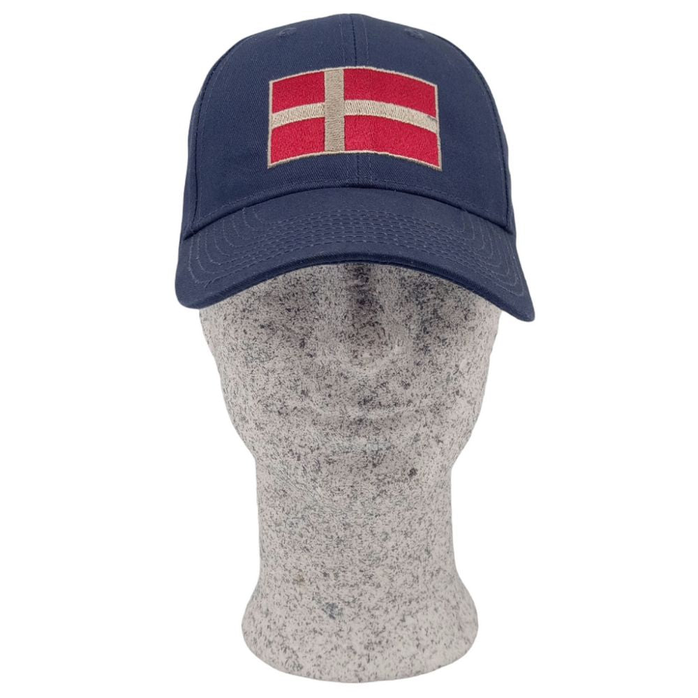 MJM DK Dannebrog Baseball Kasket - Navy