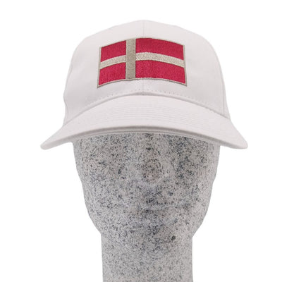 MJM DK Dannebrog Baseball Cap - White