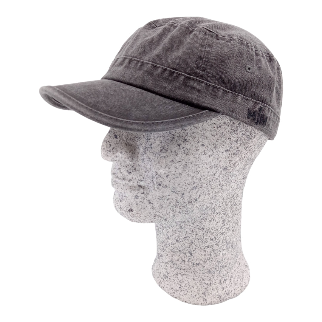 MJM CUBA Army Cap Dyed Cotton Twill - Black