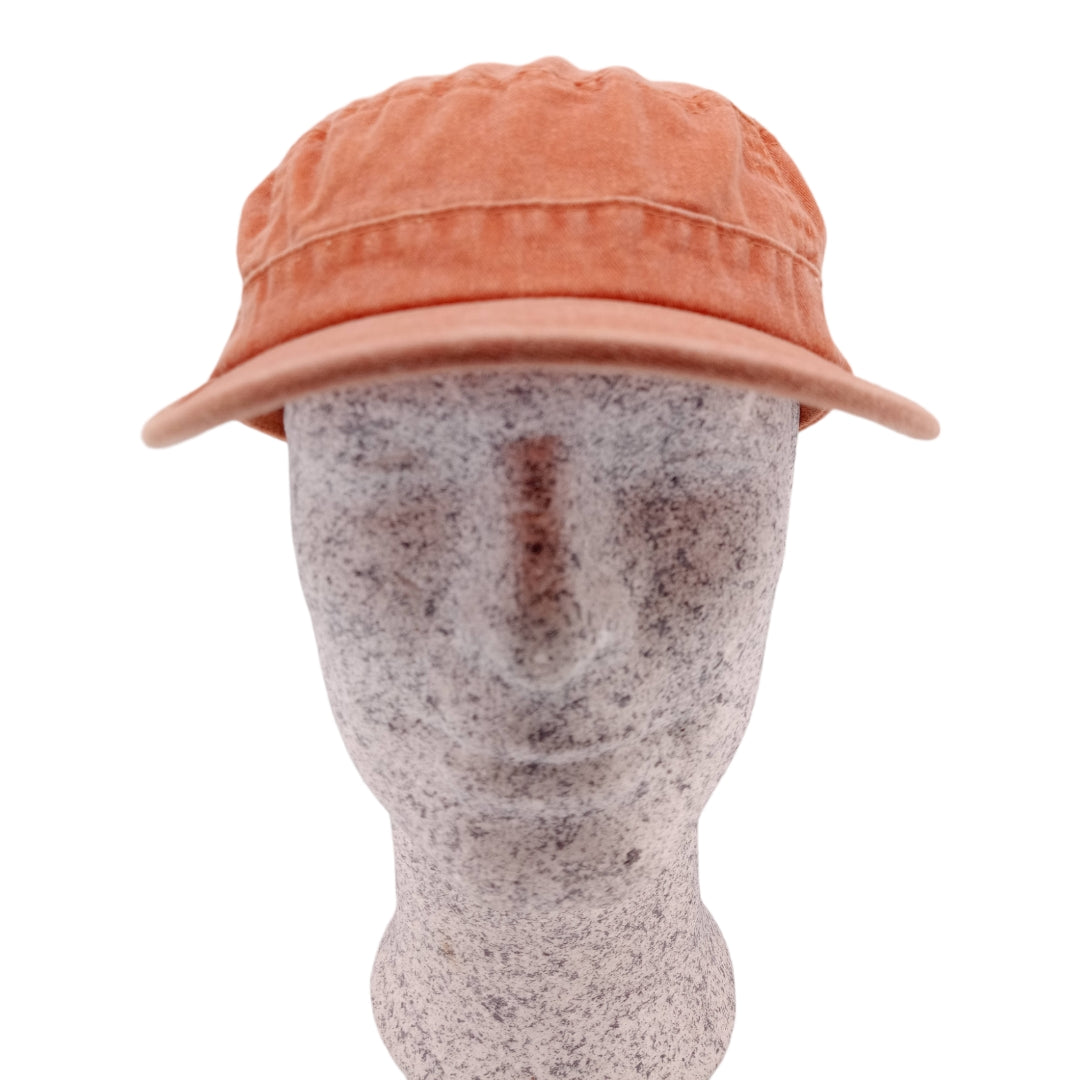 Mjm cuba army cap dyed cotton twill - orange