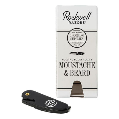 Rockwell Foldekam i Sort Hylster til Moustache & Skæg - Combs & Brushes fra Rockwell Razors Co. hos The Prince Webshop