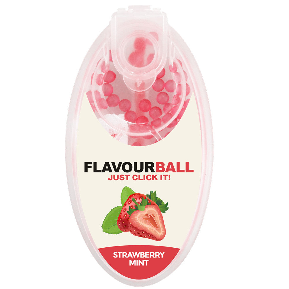 100 stk Strawberry Mint Flavour Balls i Pod - Aroma Kugler fra FLAVOUR BALLS hos The Prince Webshop