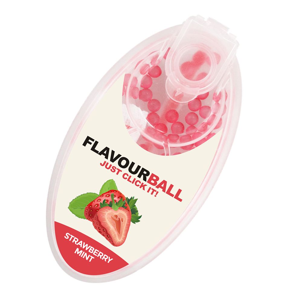 100 stk Cool Strawberry Mint Flavour Balls i Pod - Aroma Kugler fra FLAVOUR BALLS hos The Prince Webshop