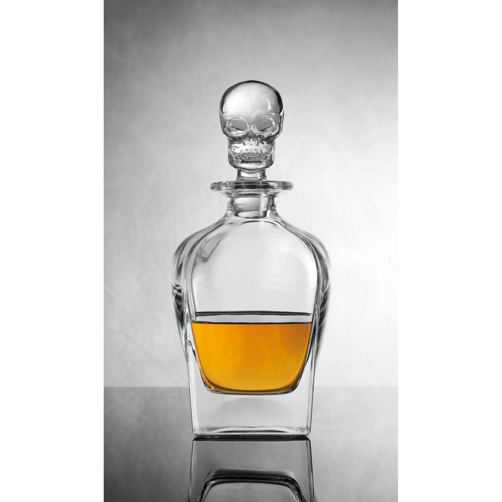 Skullary Whiskey Decanter - Glas Karaffel med Dødningehovede - Whiskey Karaffel fra Godinger USA hos The Prince Webshop